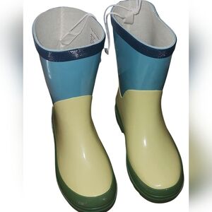 Lily & Dan Triple Color, Patchwork Boys Rain Boots New In The Box Size 11/12